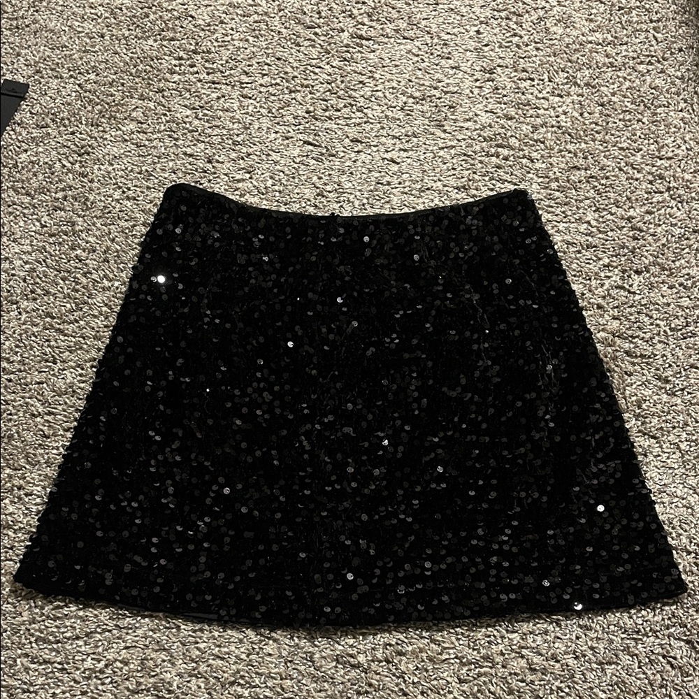 Black Sequin Skirt